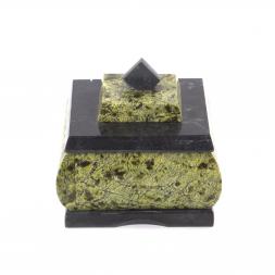 Шкатулка для украшений змеевик 8х8х7 см