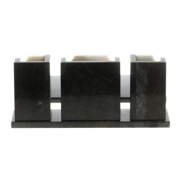 Настольный набор &amp;quot;Оптима&amp;quot; с часами камень мрамор 124244