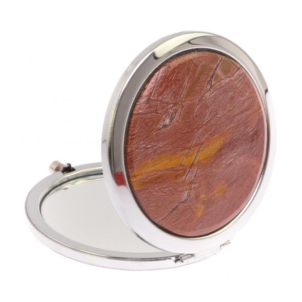 Зеркало круглое из яшмы цвет серебро 125525