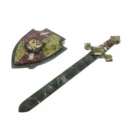 Сувенир из камня "Щит и меч" с креплением на стену