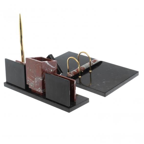 Письменный прибор &amp;quot;Менеджер&amp;quot; камень креноид 127908