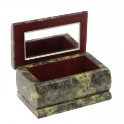 Шкатулка с иллюстрацией под малахит 10,5х6,5х5,5 см