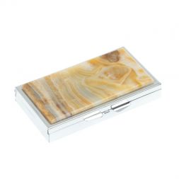 Таблетница на 7 отделений из камня шайтанский переливт