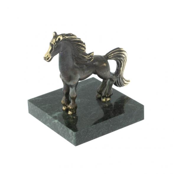 Статуэтка из бронзы &amp;quot;Лошадка&amp;quot; на шабровском змеевике 128669
