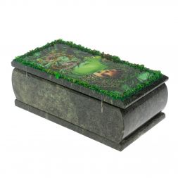 Шкатулка &amp;quot;Хозяйка медной горы&amp;quot; из змеевика 18х9х8 см