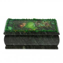 Шкатулка &amp;quot;Хозяйка медной горы&amp;quot; из змеевика 18х9х8 см