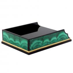 Лоток для бумаги А4 из малахита