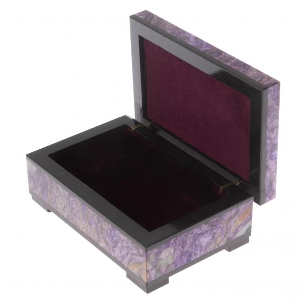 Шкатулка из чароита 10,5х7х4,5 см 129553