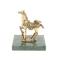 Статуэтка "Лошадь с мухой " из змеевика и бронзы 5,5х5,5х5,5 см