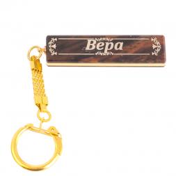 Брелок именной &amp;quot;Вера&amp;quot; камень обсидиан