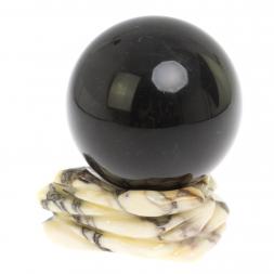 Композиция с шаром &amp;quot;Ящерица на скале&amp;quot; из мрамора 10,5 см