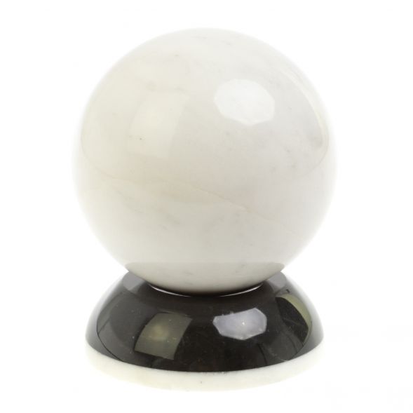 Шар &amp;quot;Антистресс&amp;quot; из белого мрамора и черного змеевика 9,5 см 127277