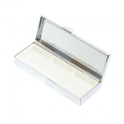 Таблетница на 3 отделения камень эвдиалит цвет серебро