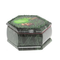 Каменная шкатулка "Хозяйка медной горы" 14х12,5х7 см