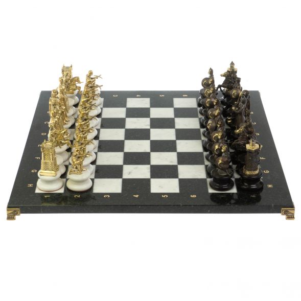 Шахматы &amp;quot;Турецко-Европейская война&amp;quot; бронза мрамор 48х48 см 128680