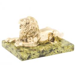 Статуэтка &amp;quot;Лев&amp;quot; из бронзы и змеевика