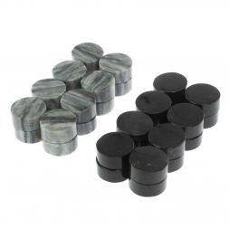 Фишки для игры в нарды 25 мм серый мрамор и змеевик