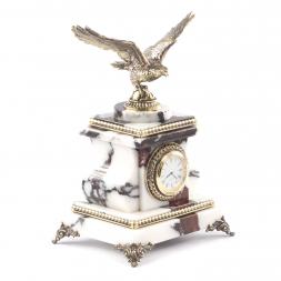 Каменные часы из мрамора и бронзы &amp;quot;Орел&amp;quot;