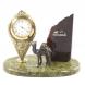 Сувенирные часы &amp;quot;Верблюд&amp;quot; бронза, камень змеевик, яшма 121490