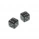 Кубики зарики 1 см из черного обсидиана 2 шт 122041