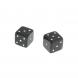 Кубики зарики 1 см из черного обсидиана 2 шт 122041
