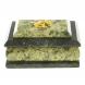 Шкатулка из камня змеевик с ящеркой 12х7,5х6 см 122930