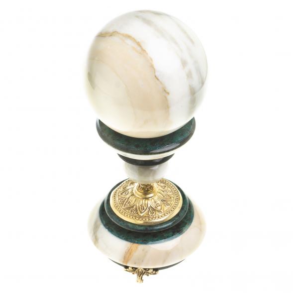 Сувенир шар антистресс &amp;quot;Слон&amp;quot; мрамор, змеевик, бронза 123891