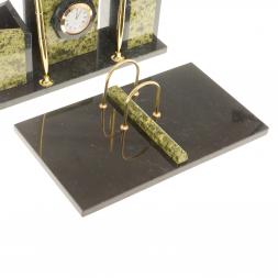 Письменный набор &amp;quot;Грани&amp;quot; из змеевика