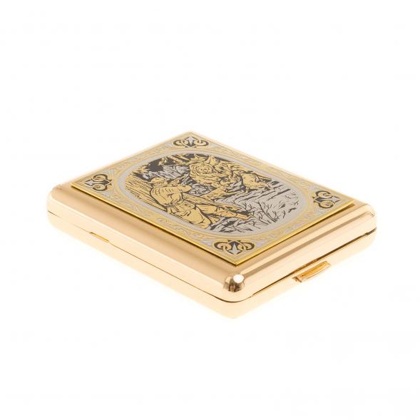 Портсигар с гравюрой &amp;quot;Охота&amp;quot; Златоуст 124246