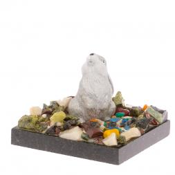 Сувенир &amp;quot;Заяц&amp;quot; из змеевика