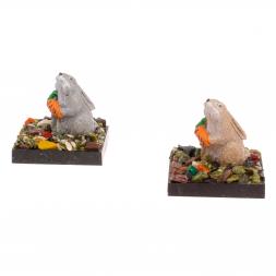 Сувенир &amp;quot;Кролик с морковкой&amp;quot; змеевик