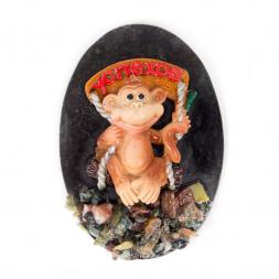 Магнит "Обезьянка на качелях "Успехов" змеевик