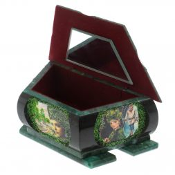 Шкатулка с рисунком &amp;quot;Хозяйка медной горы&amp;quot; 20х10х8 см змеевик