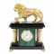 Часы "Лев с шаром" из малахита