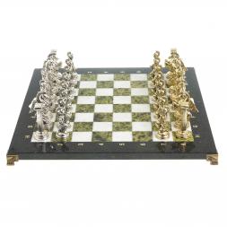 Шахматы &amp;quot;Восточные&amp;quot; доска 40х40 см мрамор змеевик фигуры металл