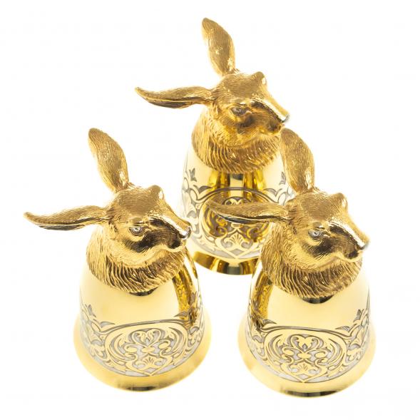 Стопки перевертыши &amp;quot;Заяц&amp;quot; 70 мл 3 шт Златоуст 123637