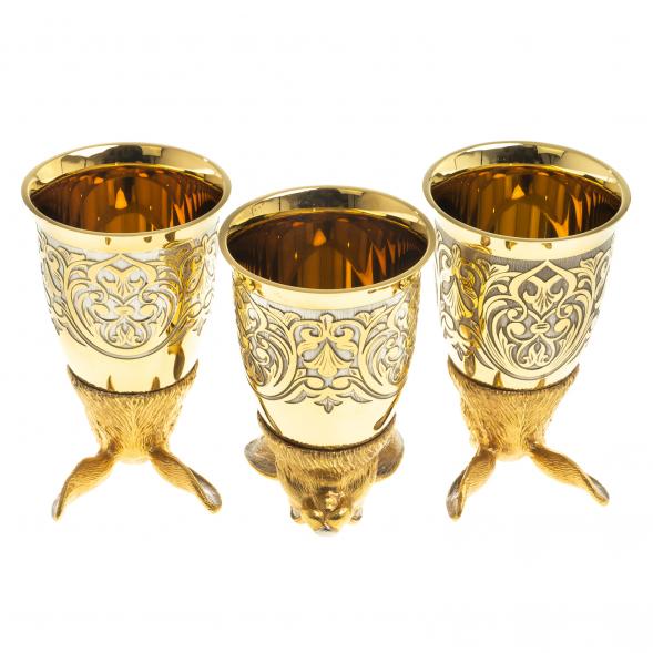 Стопки перевертыши &amp;quot;Заяц&amp;quot; 70 мл 3 шт Златоуст 123637