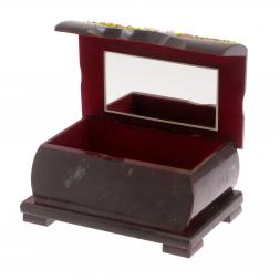 Шкатулка с расписной крышкой &amp;quot;Летний пейзаж&amp;quot; 17х11х8 см черный змеевик