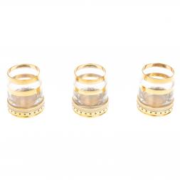 Подарочный набор из трех стопок &amp;quot;Фианит&amp;quot; 80 мл Златоуст