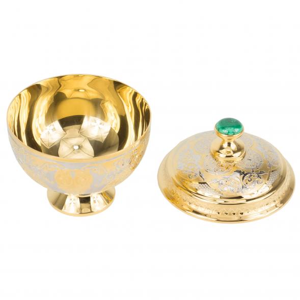 Сахарница металлическая &amp;quot;Малахит&amp;quot; в подарочной коробке Златоуст 117871
