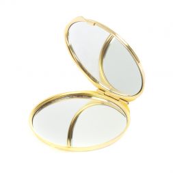 Зеркальце круглое из тигрового глаза цвет золото