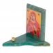 Икона с подсвечником Владимирская малая из змеевика 9,5х9,5х10 см 118819