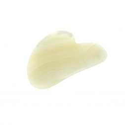 Скребок гуаша для лица из оникса 8х0,5х6 см