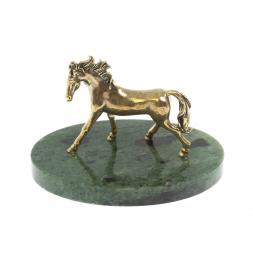 Статуэтка &amp;quot;Лошадь&amp;quot; из змеевика и бронзы 10х7,5х6,5 см