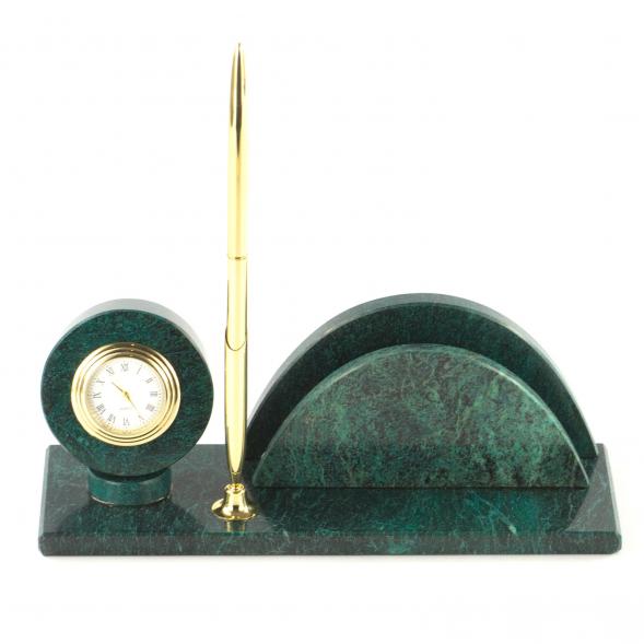 Письменный мини-набор &amp;quot;Овал&amp;quot; змеевик 113290