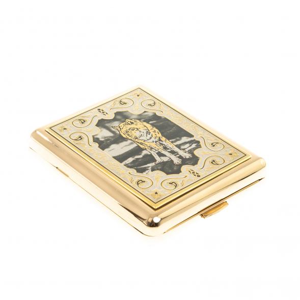 Портсигар с гравюрой &amp;quot;Волк&amp;quot; Златоуст 124247