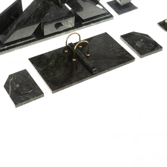 Настольный набор &amp;quot;Орел&amp;quot; из змеевика с бюваром и лотком А4 124313