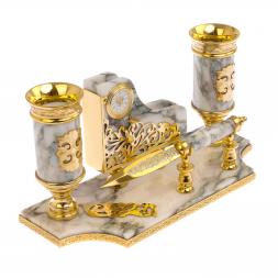 Письменный прибор &amp;quot;Меценат&amp;quot; из мрамора Златоуст