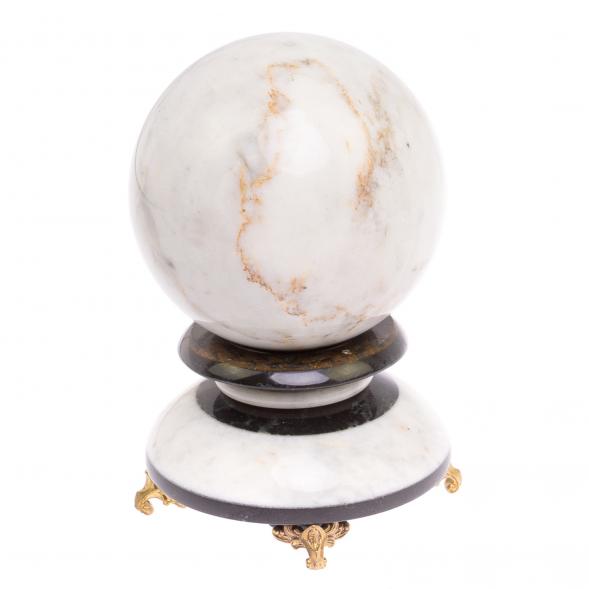 Сувенир &amp;quot;Шар Антистресс&amp;quot; из белого мрамора 10 см 125064