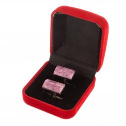 Запонки камень турмалин прямоугольные